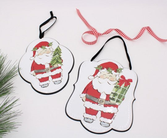 10" Metal Sign Santa