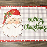 47x35" Bamboo Mat Santa Merry Christmas