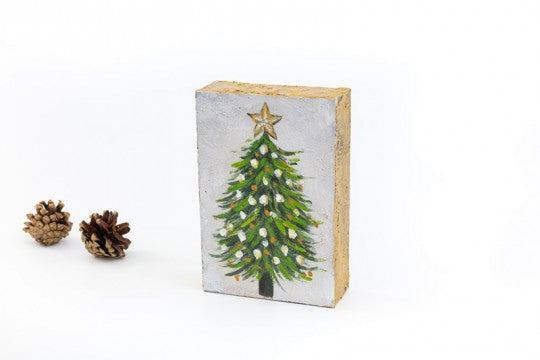 4x6" Handpainted Block, Tree