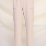 Taupe Knit Jacquard Pull On Pant