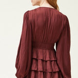 Vino Satin Ruffle Mini Dress