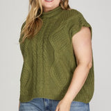 Green Super Soft Woven Sweater Vest