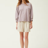 Dusty Lilac 3/4 Sleeve French Terry Pullover