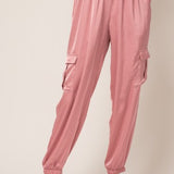 Satin Cargo Joggers