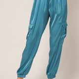 Satin Cargo Joggers