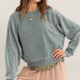 Washed Seam Detail Crew