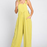 Button Sling Wide Leg Jumpsuit