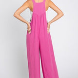 Button Sling Wide Leg Jumpsuit