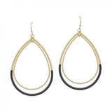 Coated Metal Teardrop Earring