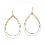 Coated Metal Teardrop Earring