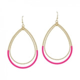 Coated Metal Teardrop Earring