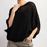 Loose Fit Woven Dolman Top