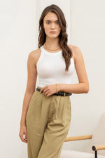 Round Neck Rib Knit Tank