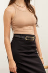 Round Neck Rib Knit Tank