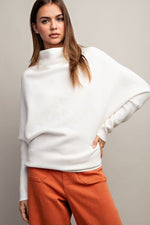 Loose Fit Open Turtleneck Sweater