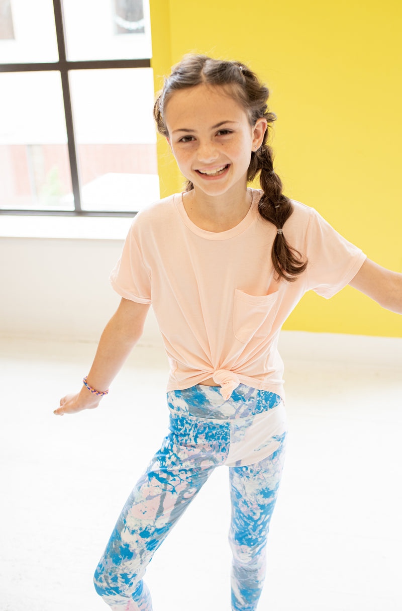 Blue Tie Dye Child Leggings
