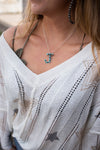 Turquoise Initial Necklace