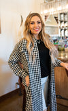 Joslyn Black and White Duster