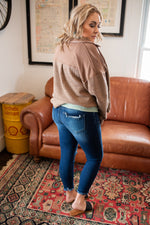 Brown Ribbed Washed Jacket