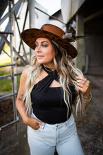 Black Cross Front Bodysuit