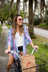 Purple & Dk Teal Kimono