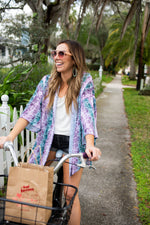 Purple & Dk Teal Kimono