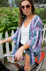 Purple & Dk Teal Kimono
