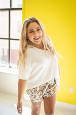 Tie Dye Leopard Satin Shorts