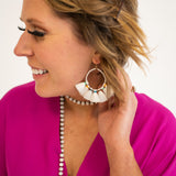 White Dreamcatcher Earrings