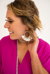 White Dreamcatcher Earrings