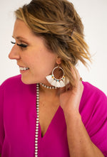 White Dreamcatcher Earrings