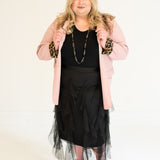 Black Solid Crew Short Sleeve