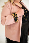 Mauve Leopard Lined Blazer