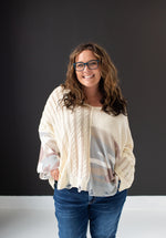 Camo Block Knit Sweater