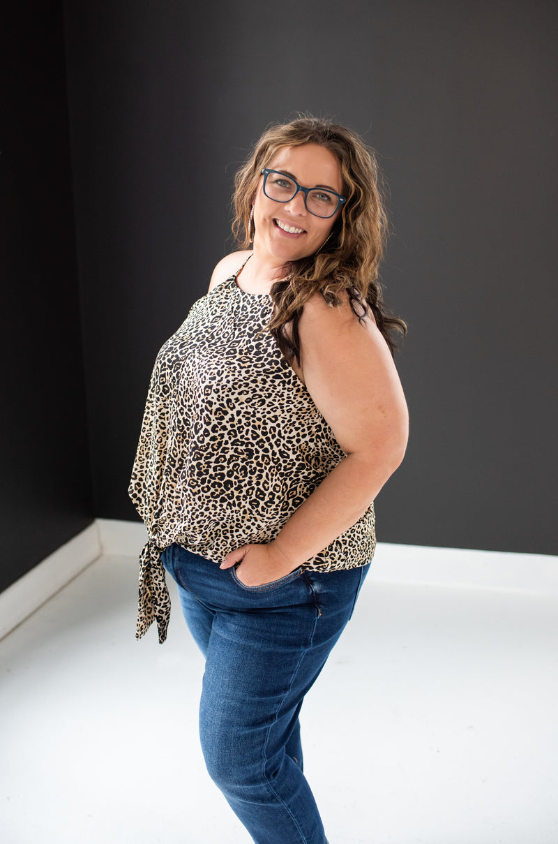 Front Tie Cheetah Tank