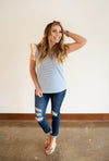 High Rise Skinny w/ Distressing