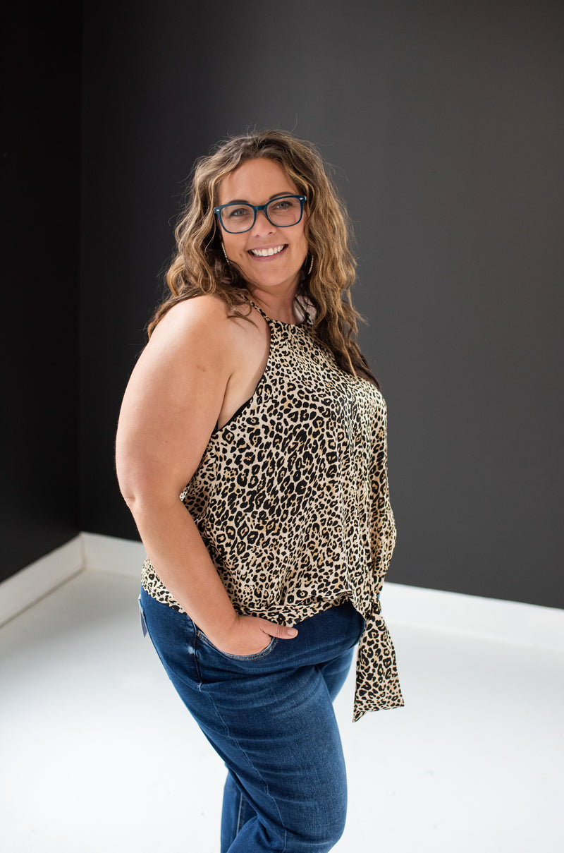 Front Tie Cheetah Tank