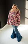 Denim Distressed Wide Flare