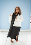 Black Cuffed Sleeve Maxi Dress