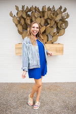 Denim Jacket with Full Fringe