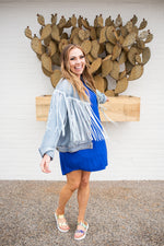 Denim Jacket with Full Fringe