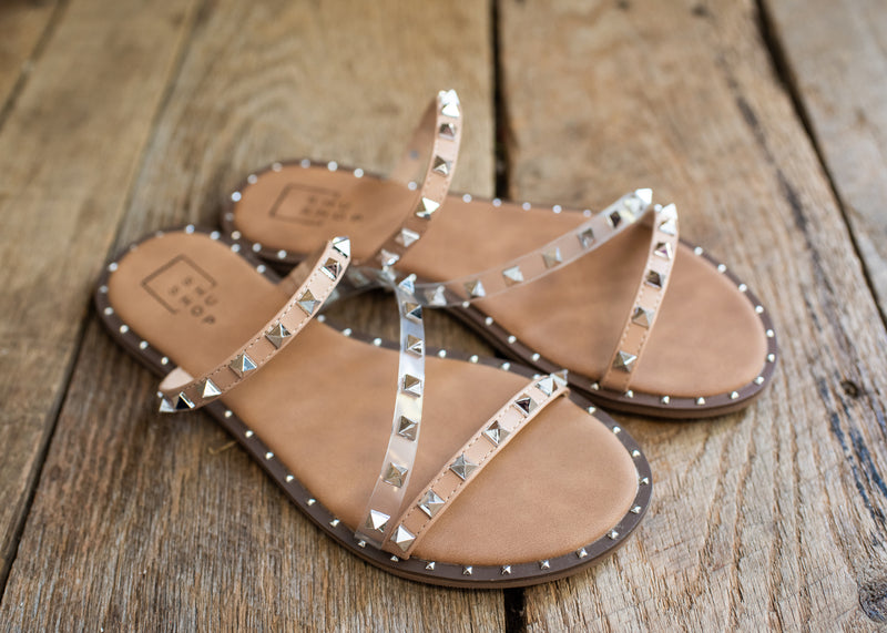 Nude Angle Strap Sandal
