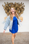 Denim Jacket with Full Fringe