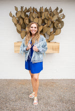 Denim Jacket with Full Fringe