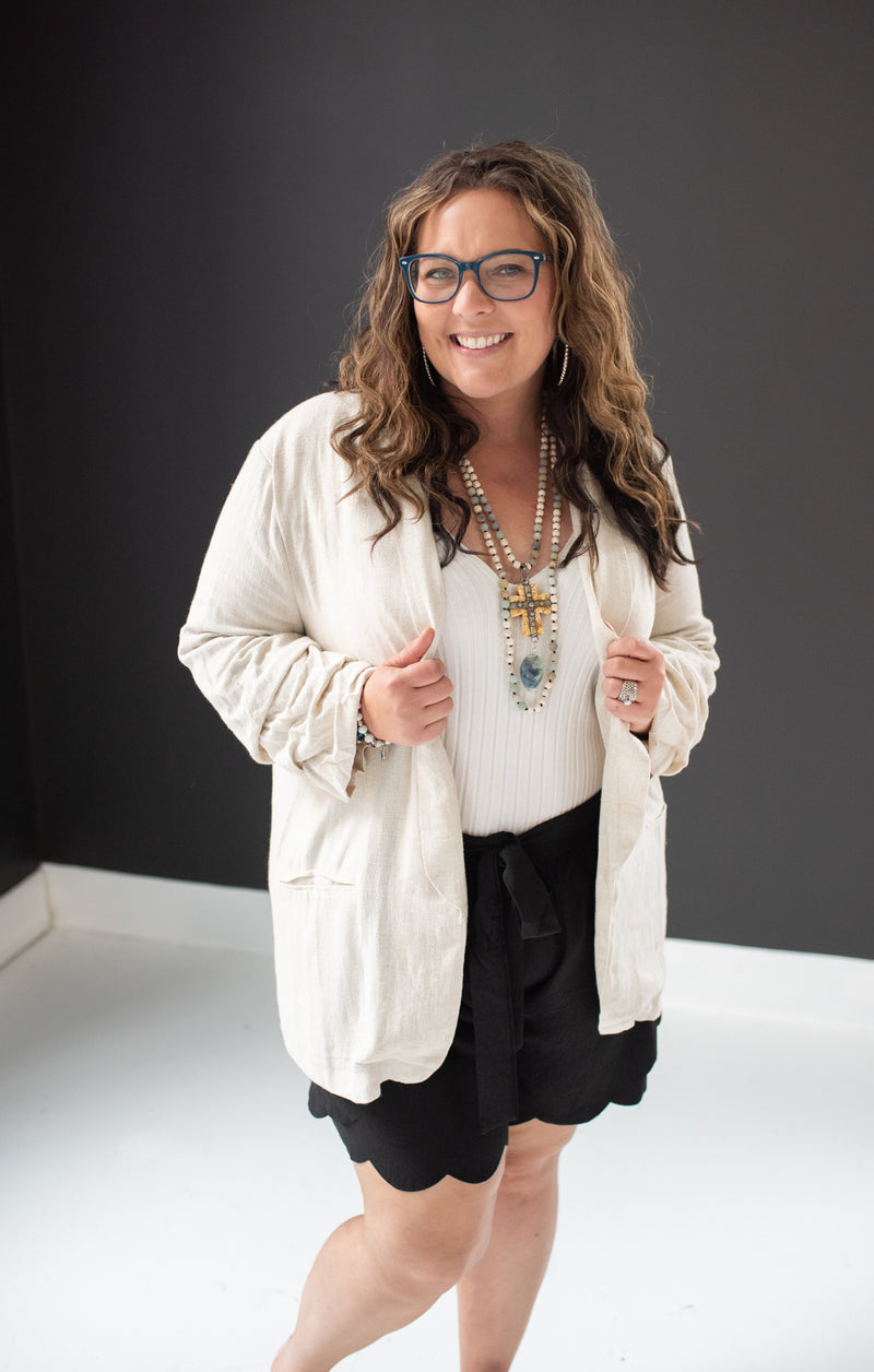 Natural Linen Lightweight Blazer