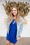 Denim Jacket with Full Fringe