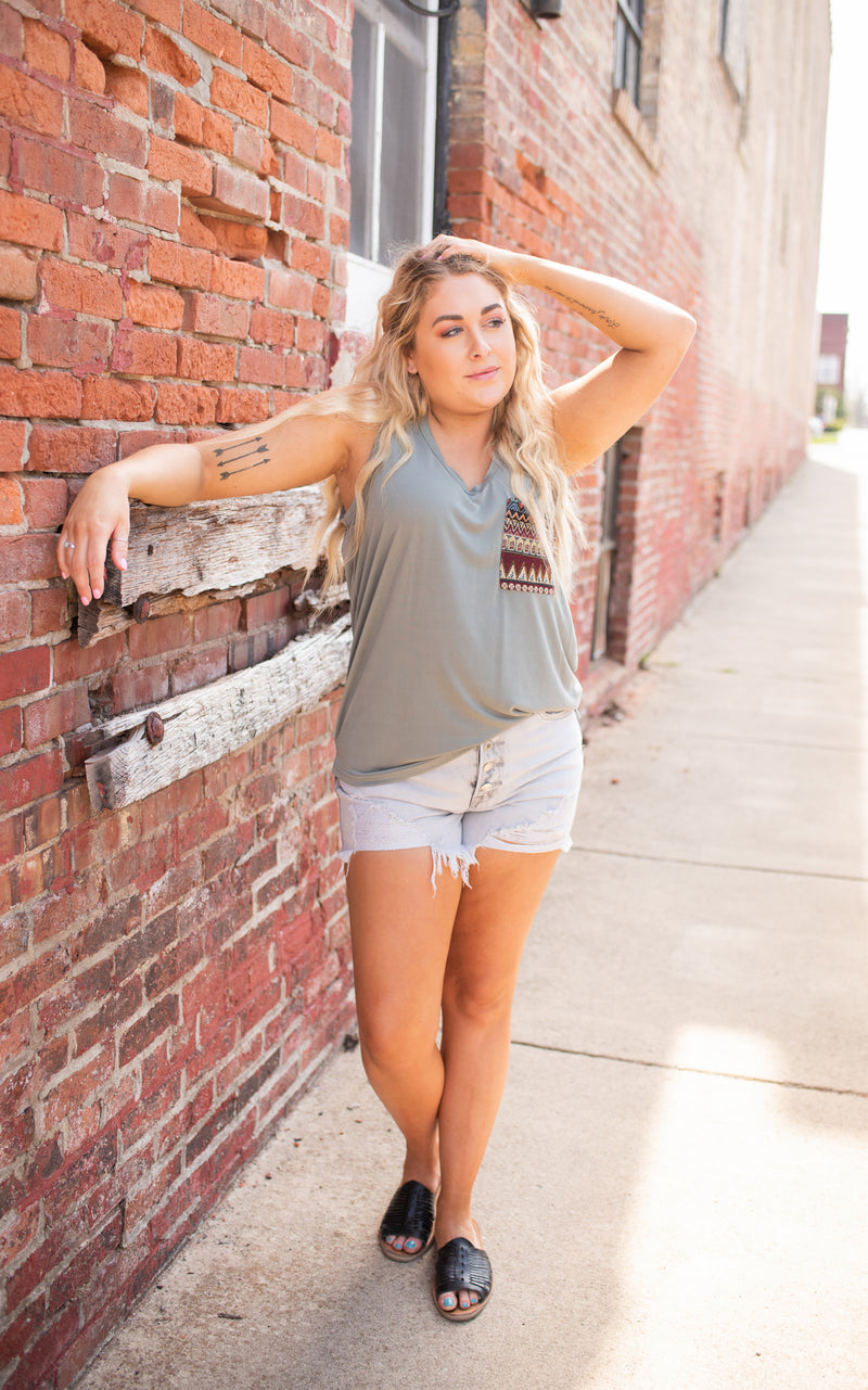 Heavy Distressed Front Button Shorts
