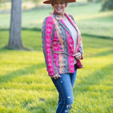 Misty Morning Corduroy Aztec Blazer