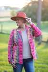 Misty Morning Corduroy Aztec Blazer