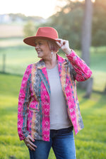 Misty Morning Corduroy Aztec Blazer